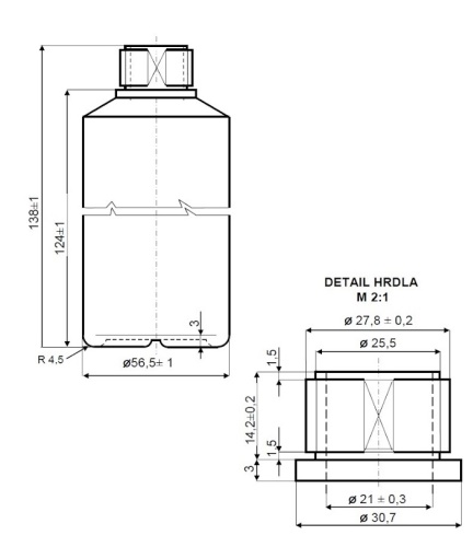 Plastová láhev s uzávěrem 250ml