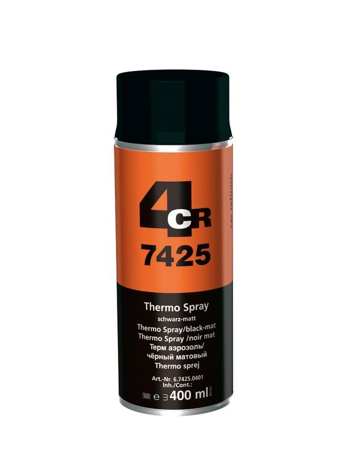4CR Thermo sprej teplotně odolný černý mat 400ml