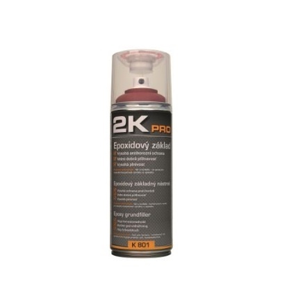 2K PRO dvousložkový epoxidový základ 400ml sprej, červenohnědý
