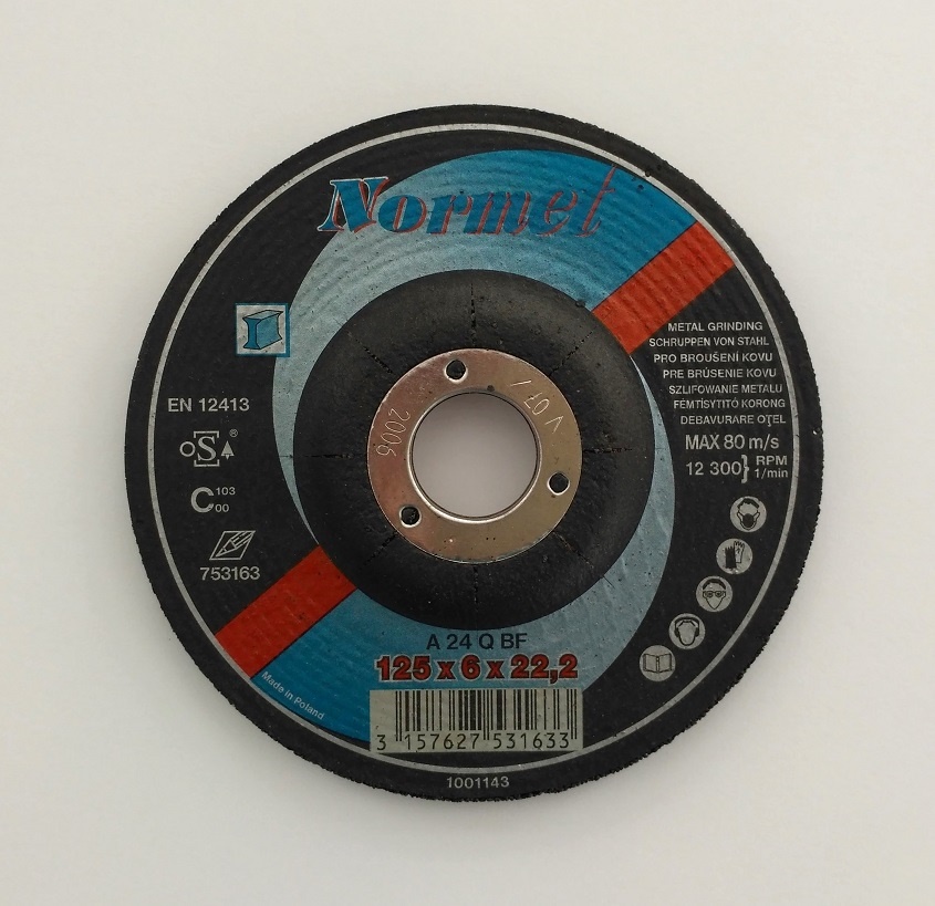 NORMET Brusný kotouč 125 x 6,0 x 22mm