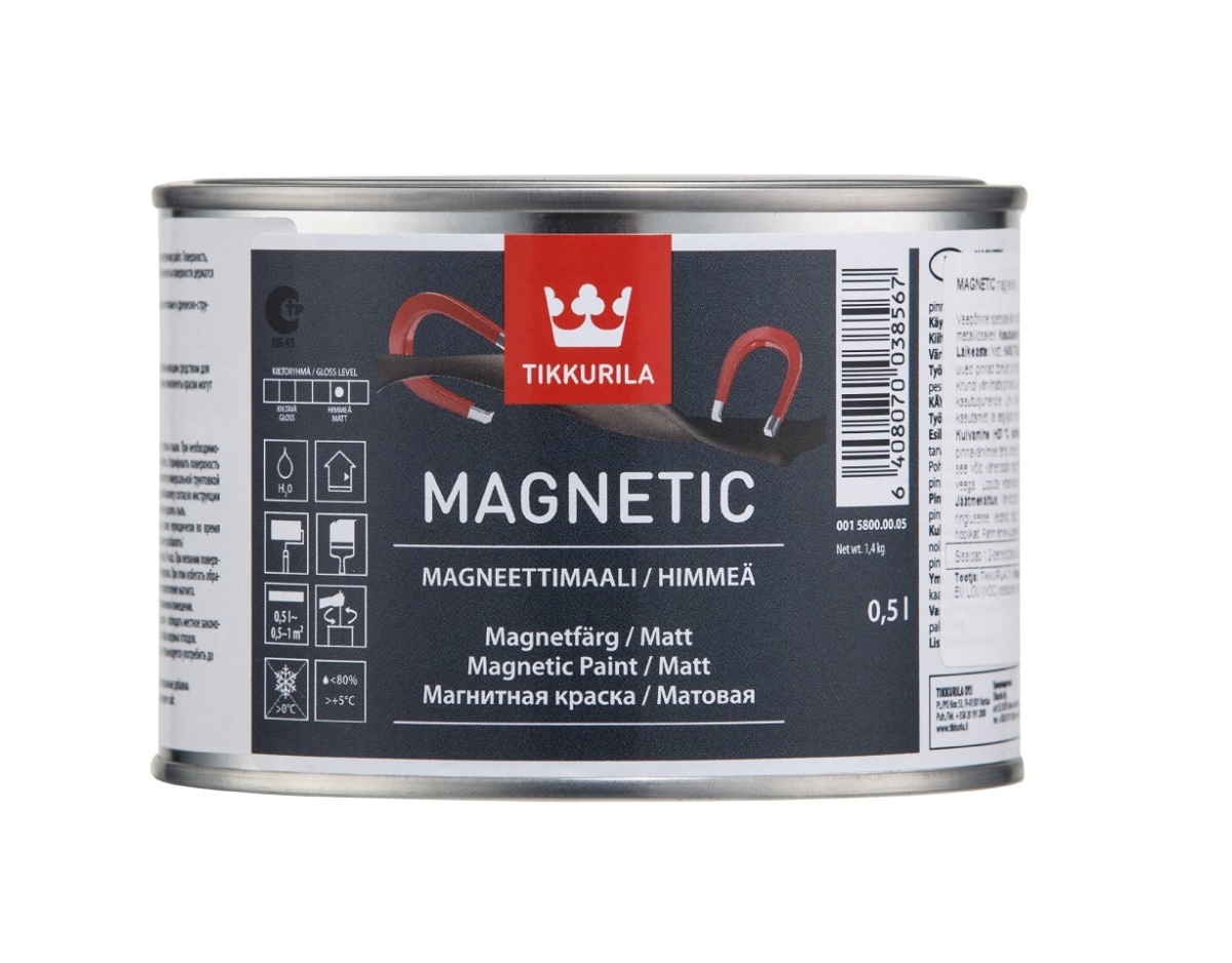 Tikkurila MAGNETIC magnetická barva 0,5l šedá