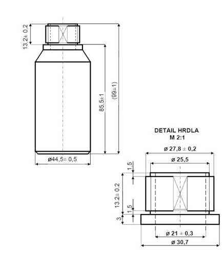 Plastová láhev s uzávěrem 100ml