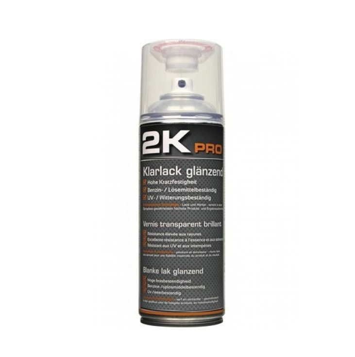 2K PRO dvousložkový lesklý lak 400ml sprej